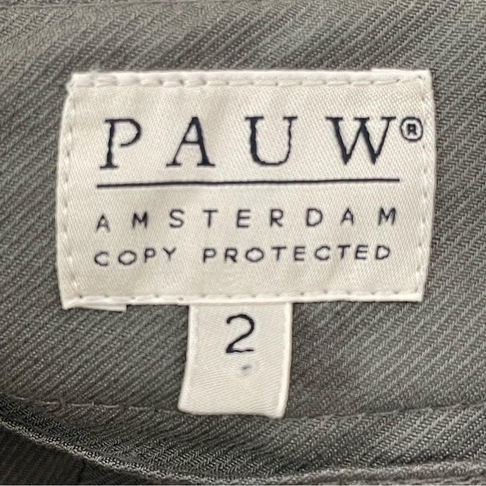 Pauw Amsterdam Women's MIDI Skirt Green Pleated Pockets Lagenlook Sz 2 - Picture 9 of 11